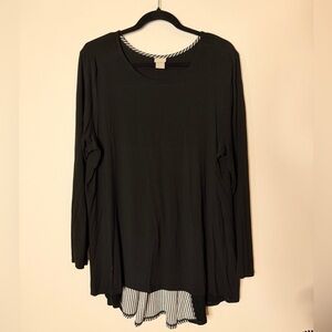 Chico's Classic Black Long Sleeve Top